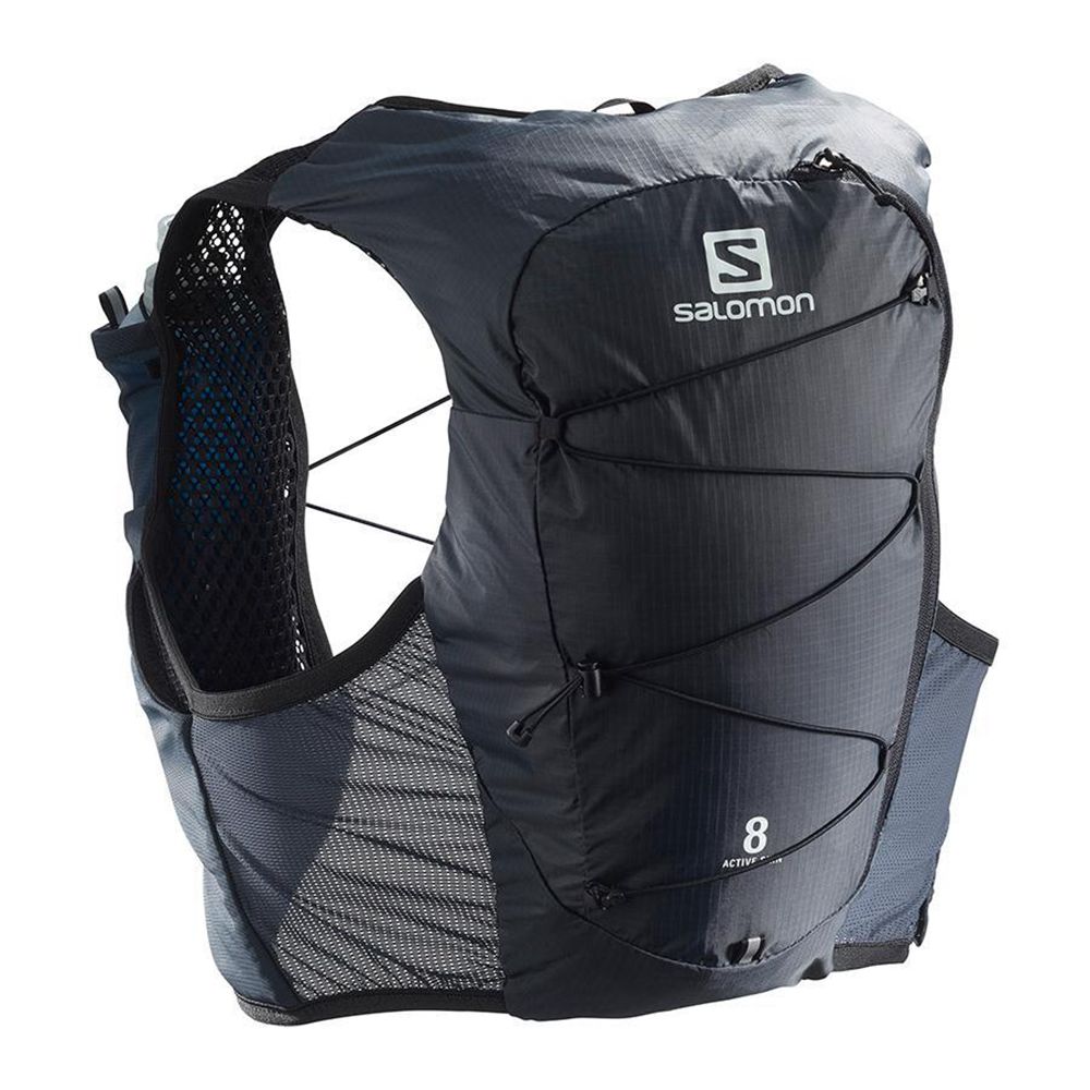 Salomon ACTIVE SKIN 8 SET HYDRATION PACK Mochila Trail Running Hombre - Negras - Colombia (67953-GQX